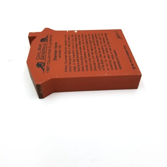 Cat's Meow Village Sherman Home Wood Shelf Sitter Civil War Generals Collectors - Picture 6 of 8